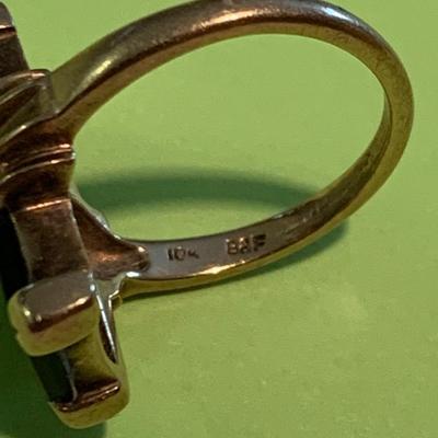 10k Gold Baden & Foss Onyx Menâ€™s Estate Ring