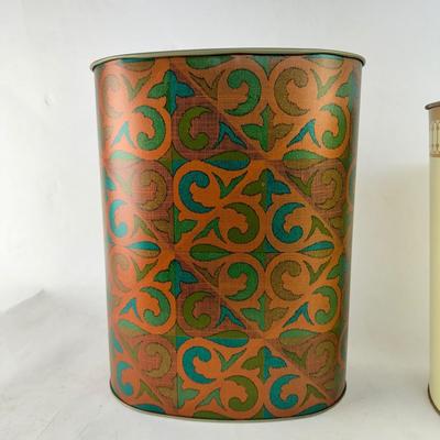 873 Two Vintage Like New Waste Cans Mid Century Modern