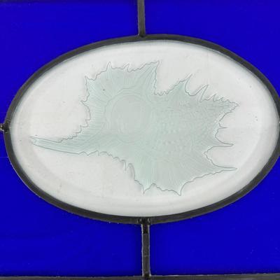 874 Conch Shell Design Stained Glass Window