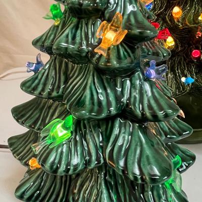 Pair of Ceramic Christmas Trees (G-JS)