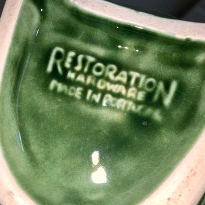 RESTORATION HARDWARE 7" Green Frog Pitcher