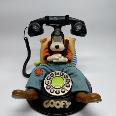 Disney Telemania Goofy Animated Talking Landline Corded Telephone