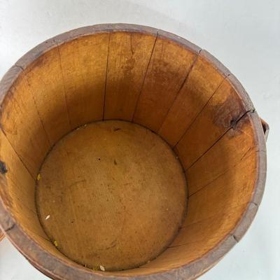 879 Vintage Wood Firkin Bucket