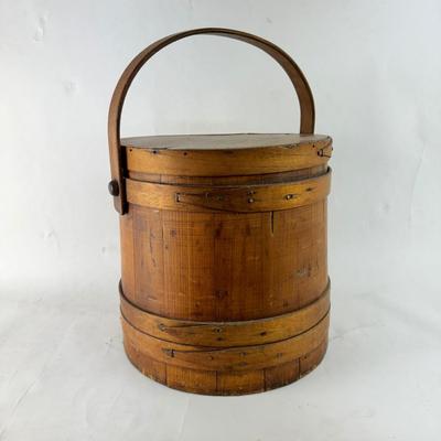879 Vintage Wood Firkin Bucket
