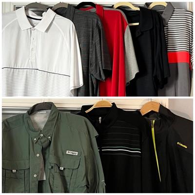 8 Pc. Lot Menâ€™s Sporty Casual Ware XL - Columbia, Under Armour