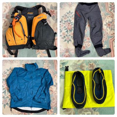 LOT 157X: Paddling/Kayaking Gear - Level Six Jacket, Gloves, Pants & Life Jacket/Shoes