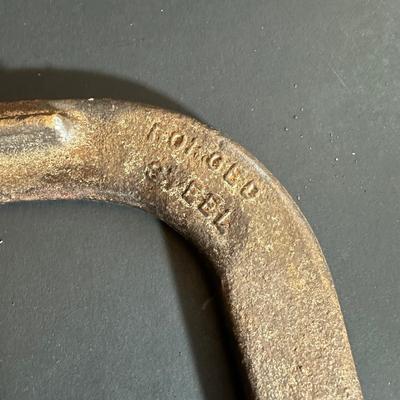 LOT 193S: Vintage USMC Village Blacksmith Bolo Knife & Hatchets & Horseshoes