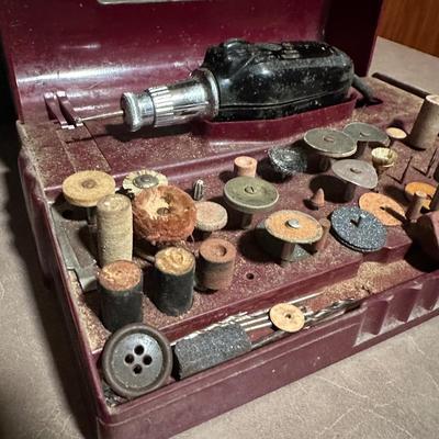 LOT 269B: Vintage Casco Electromatic Power Tool Kit w/ 50 Accessories