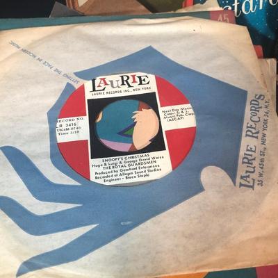 LOT 283B: Vintage Collection of 45s - Disney, Snoopy's Christmas, Steppenwolf, Four Tops, Dionne Warwick Sonny & Cher, The Surfaris & More