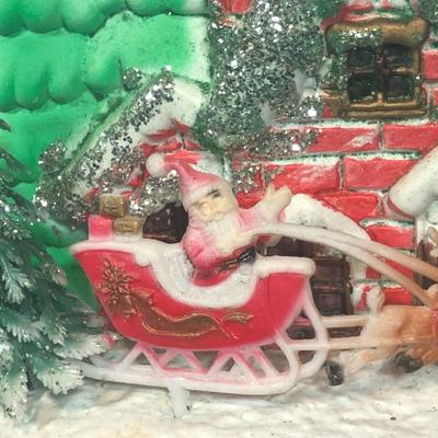 LOT 284B: Vintage Christmas Decor - Knee Hugger Elves, Reindeer, Snow Globe & More