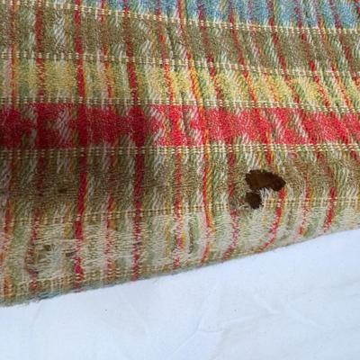 U 1092 Antique Large Handwoven Throw Blanket Coverlet