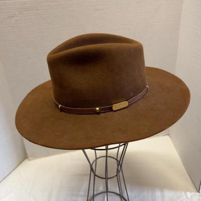 U1240 Vintage The Gun Club Stetson Brown Hat