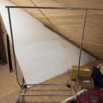 U 1096 Metal Folding Garment Rack On Wheels