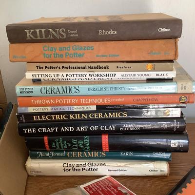 W773 Ceramic Pottery Book Lot with Assorted Tools for Making Pottery