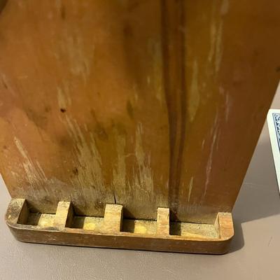 Ekco Wood Knife Block and Microwave Plate