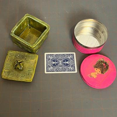 Ceramic and Tin Trinket Boxes