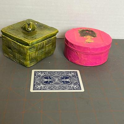 Ceramic and Tin Trinket Boxes