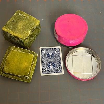 Ceramic and Tin Trinket Boxes