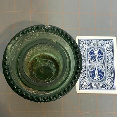 Vintage McLaughlin Green Threaded Glass Insulator (More on page 5 ! )
