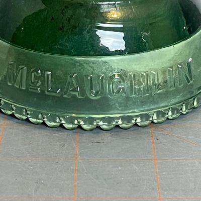 Vintage McLaughlin Green Threaded Glass Insulator (More on page 5 ! )