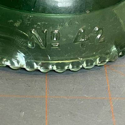Vintage McLaughlin Green Threaded Glass Insulator (More on page 5 ! )