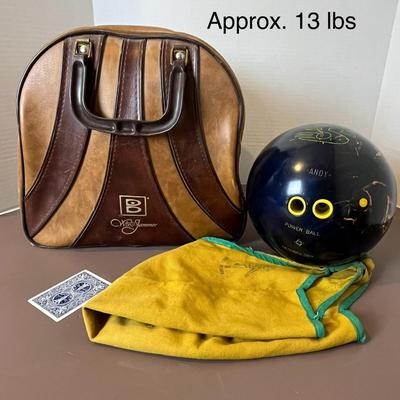 Vintage Brunswick Bowling Bag and Storm Eraser Ball