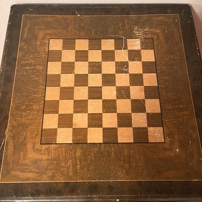 Vintage Foldable Card, Chess, & Checker Table