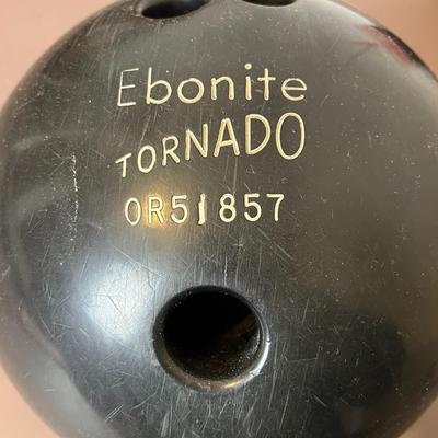Vintage Ebonite Bowling Bag and Ball