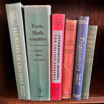 Vintage Books: Elements of Calculus, Basic Mathematics, Intermediate Algebra, Plane Geometry, Trigonometry, New Solid Geometry