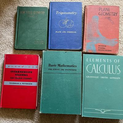 Vintage Books: Elements of Calculus, Basic Mathematics, Intermediate Algebra, Plane Geometry, Trigonometry, New Solid Geometry