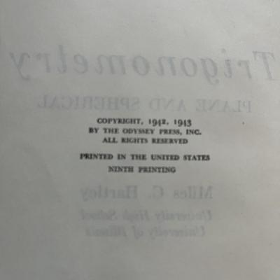 Vintage Books: Elements of Calculus, Basic Mathematics, Intermediate Algebra, Plane Geometry, Trigonometry, New Solid Geometry