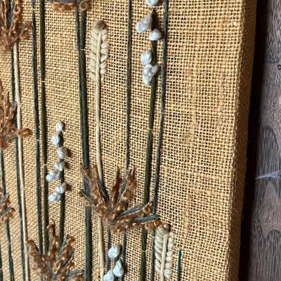 Vintage Embroidery Wildflower Wall Art