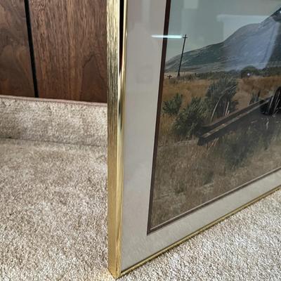 Vintage Framed Wagon Print