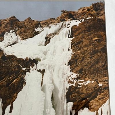 Framed Frozen Waterfall Print - 2