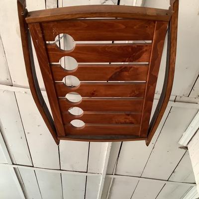W779 Pine Hanging Wine Glass Rack