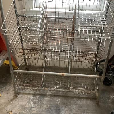 W785 Vintage Industrial Metal / Wire Organizer