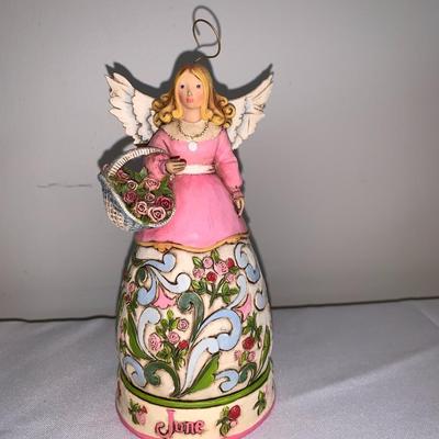 JIM SHORE HEARTWOOD CREEK JUNE ANGEL ROSE PEARL 2008