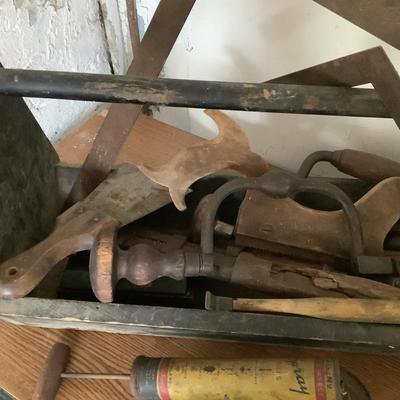 W794 Vintage Toolbox with Assorted Tools