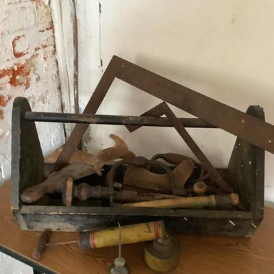 W794 Vintage Toolbox with Assorted Tools