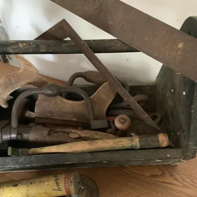 W794 Vintage Toolbox with Assorted Tools