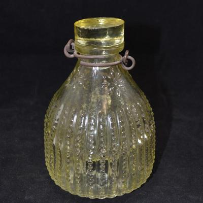 Vintage Glass Wasp Trap with Stopper 5.75"x4"