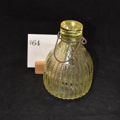 Vintage Glass Wasp Trap with Stopper 5.75"x4"