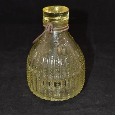 Vintage Glass Wasp Trap with Stopper 5.75"x4"