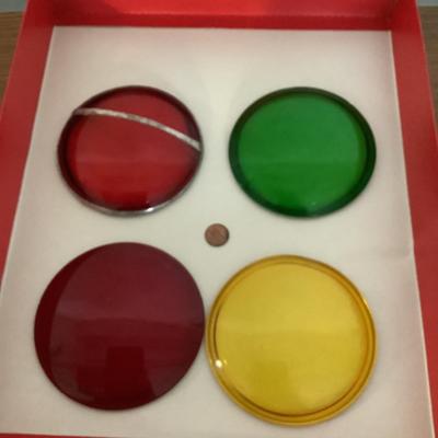 W1306 Vintage Stop Light Glass Lenses