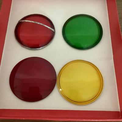 W1306 Vintage Stop Light Glass Lenses