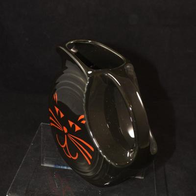 Small Vintage Fiesta Black Cat Juice Pitcher 6"x5.5"x3.25"