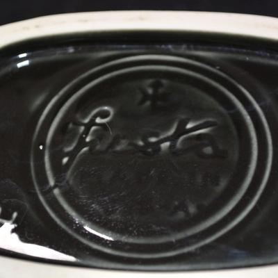 Small Vintage Fiesta Black Cat Juice Pitcher 6"x5.5"x3.25"