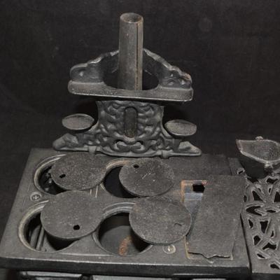 Vintage Cast Iron "Crescent" Miniature Stove 11"x10"x6"