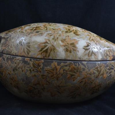 Large Clay Roaster 1970, Beauceware Jean Cartier for T. Eaton Co. 15"x9"x9"