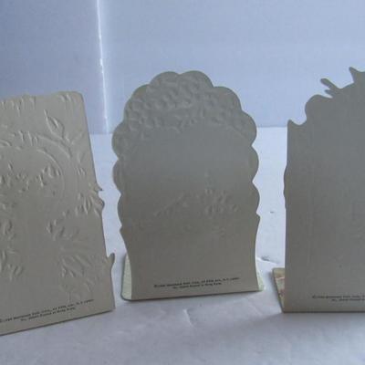 3 Santa 3-D Fold Down Cards and 2 Small Santa Fold Up Boxes